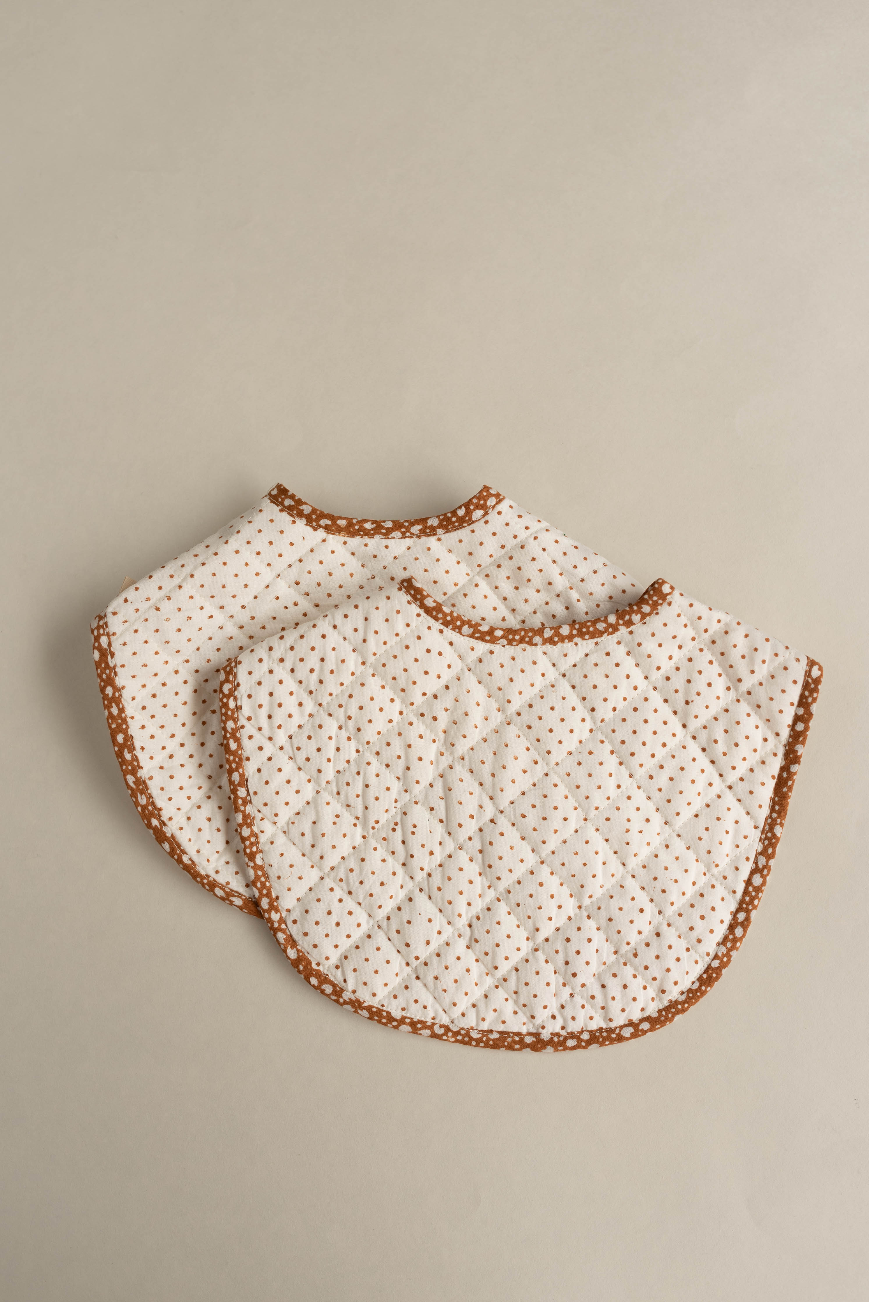 Dot Bib - Brown (Set of 2) - Sample Print