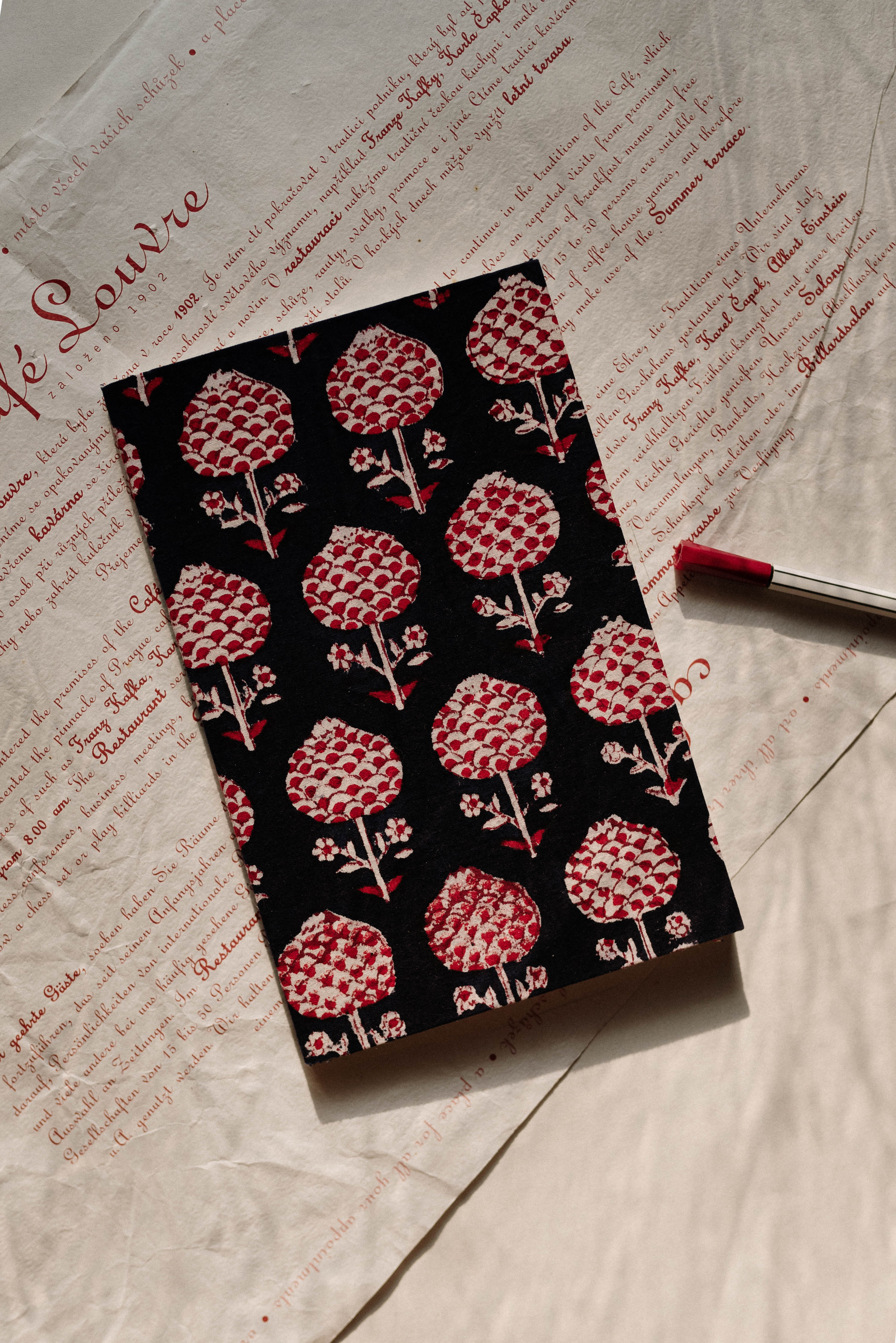 Indigo Red Bouti Journal