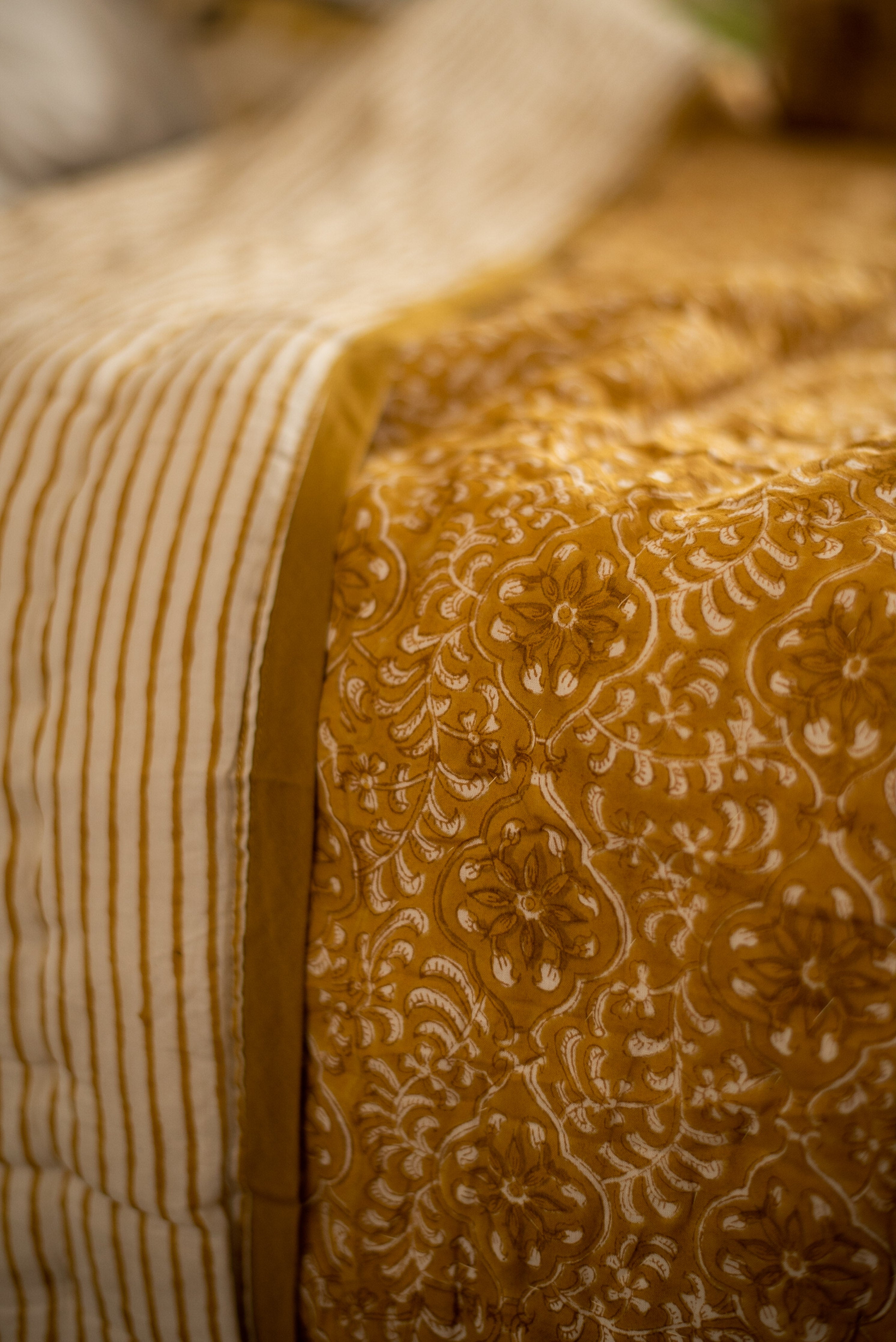 Zaal Block Printed Quilt - Sample Print