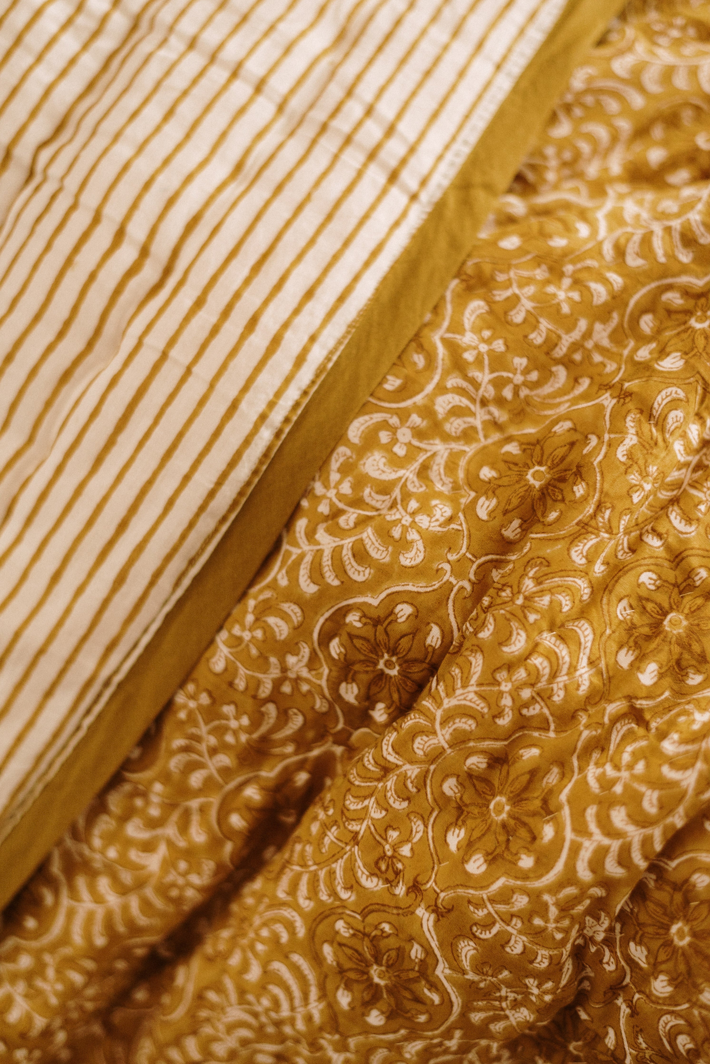 Zaal Block Printed Quilt - Sample Print