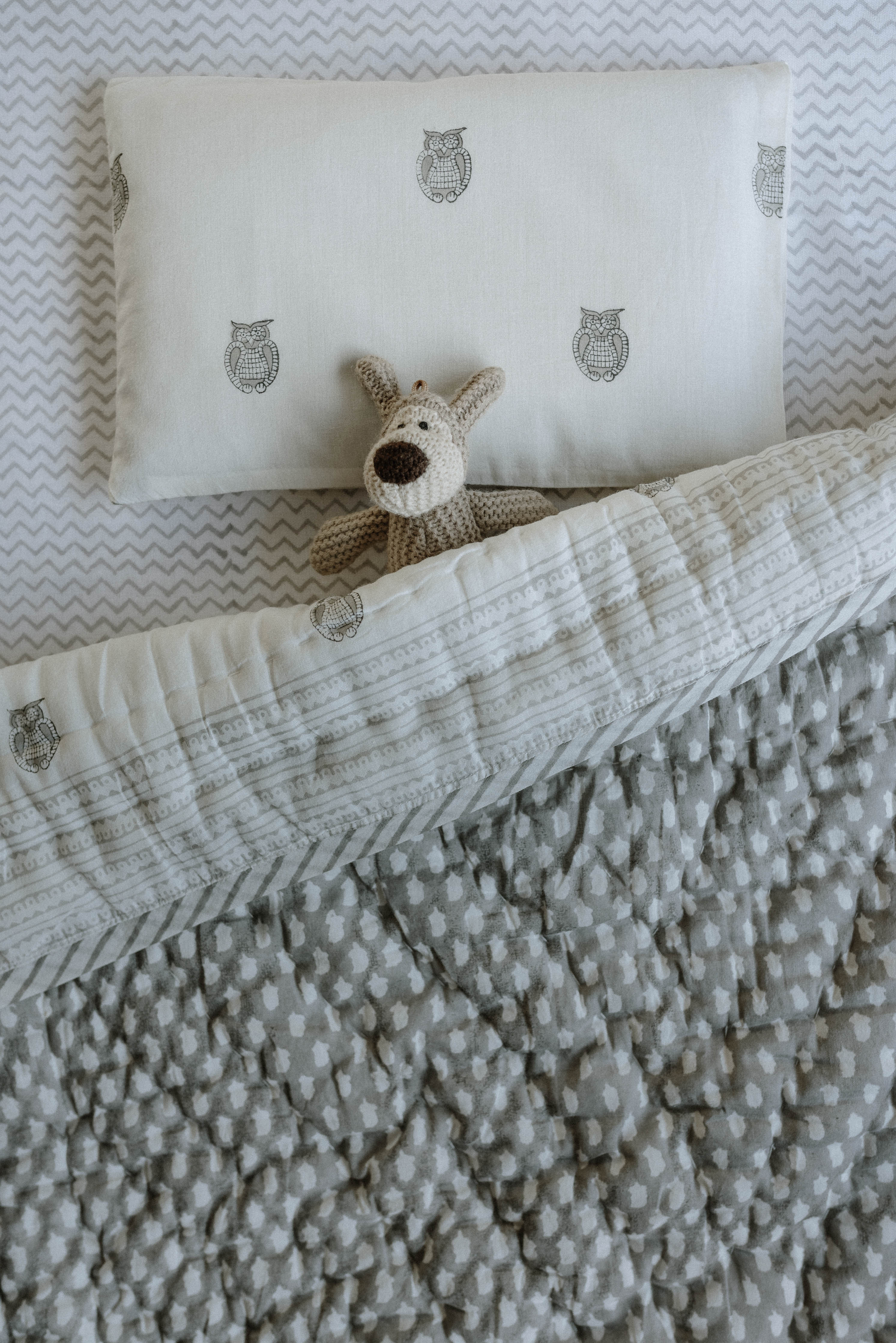 Head-shaping Mustard Rai Pillow - Owl