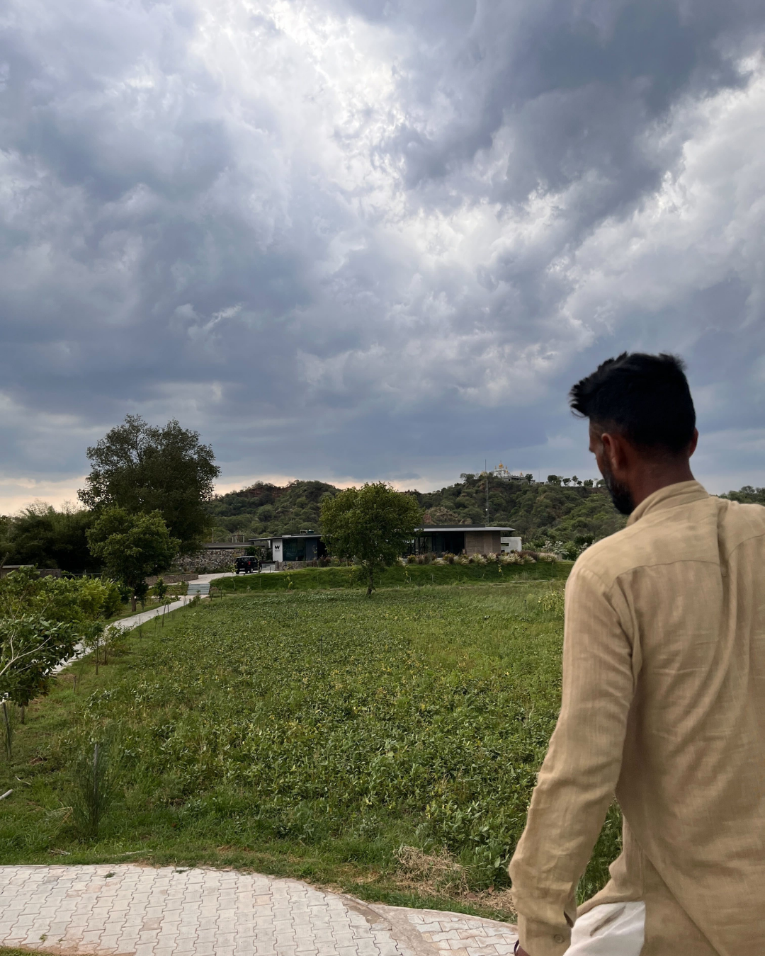 Walks through the field