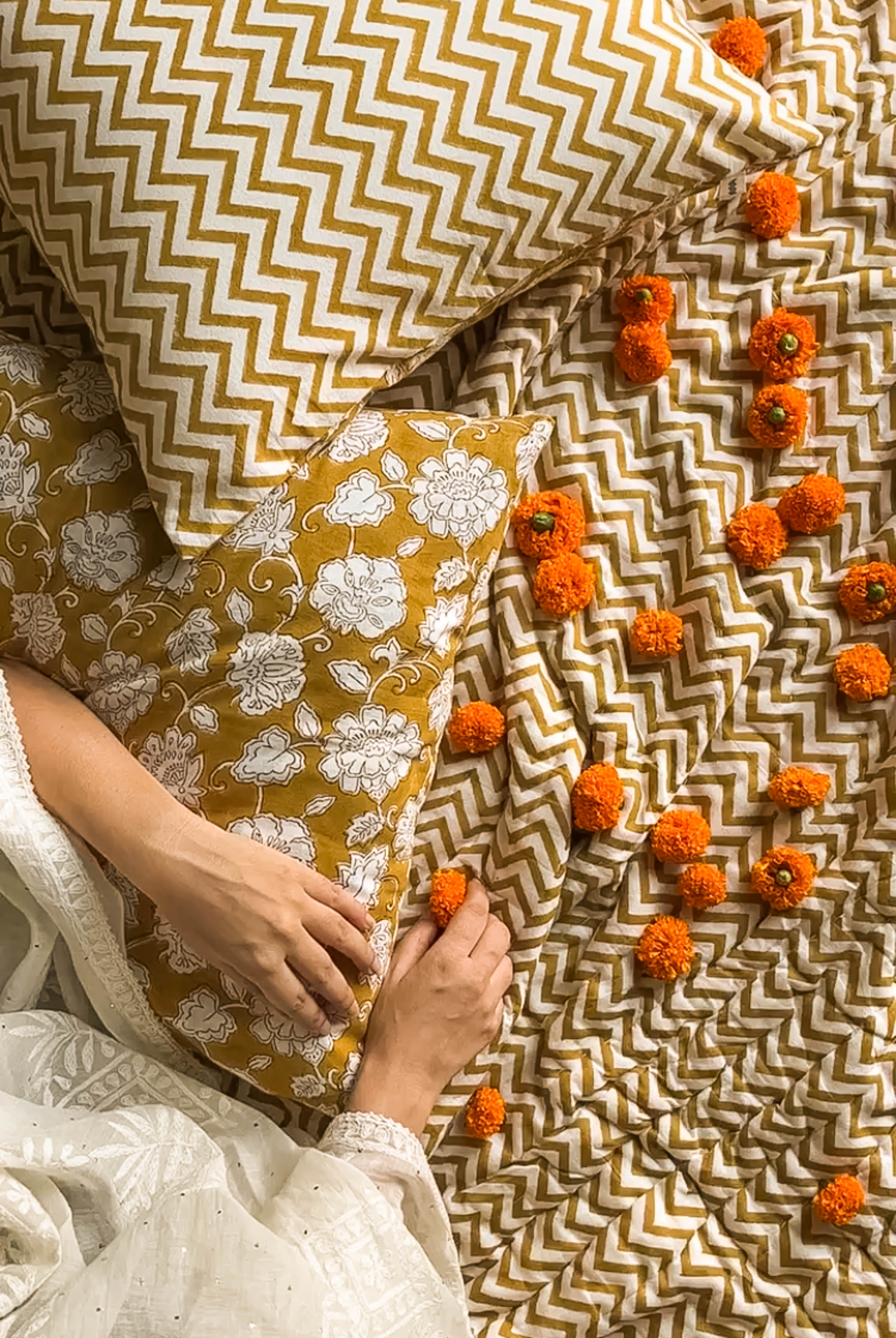 Lyla Block Printed Cushion Cover