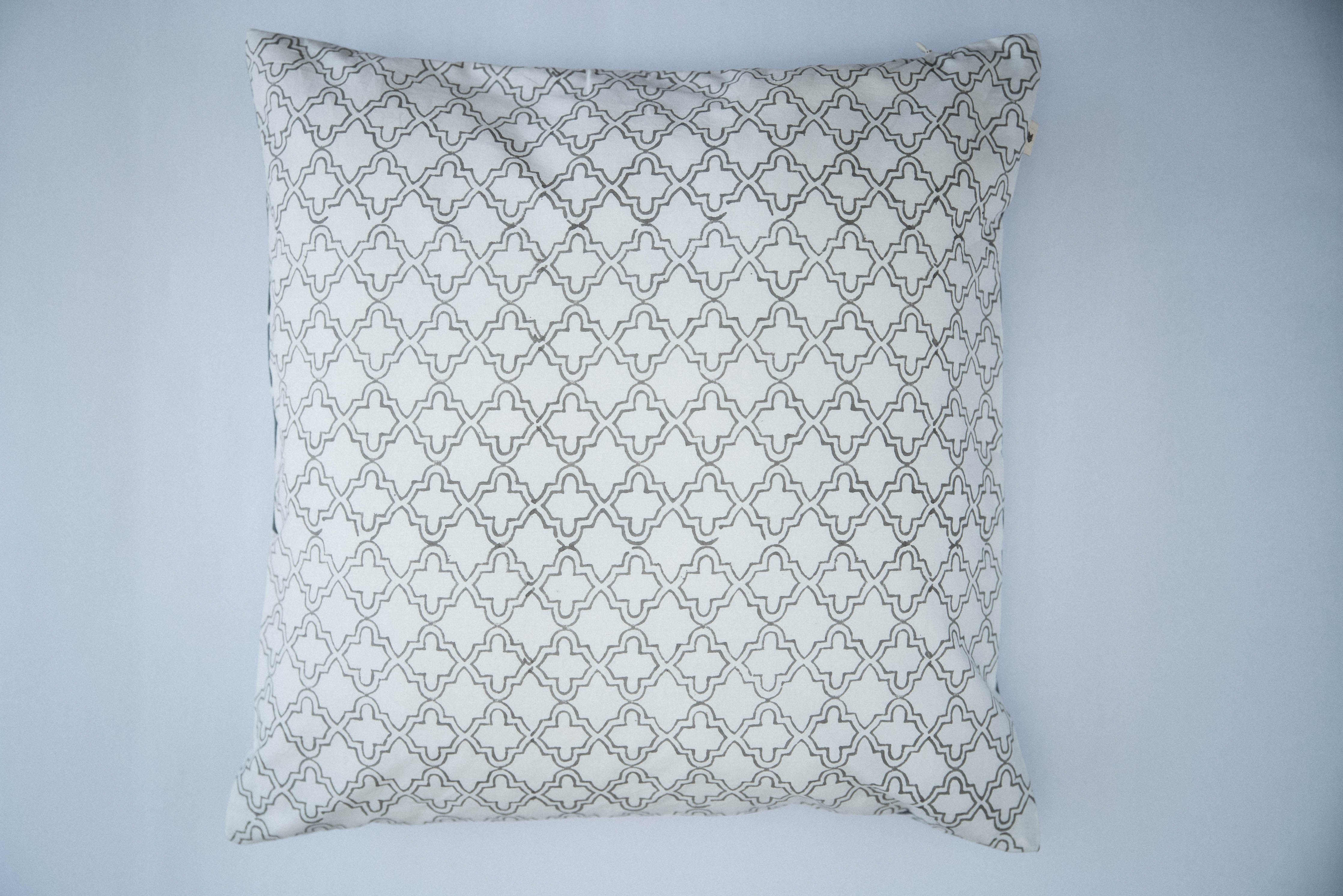 Jaali Block Printed Cushion Cover - Set of 2