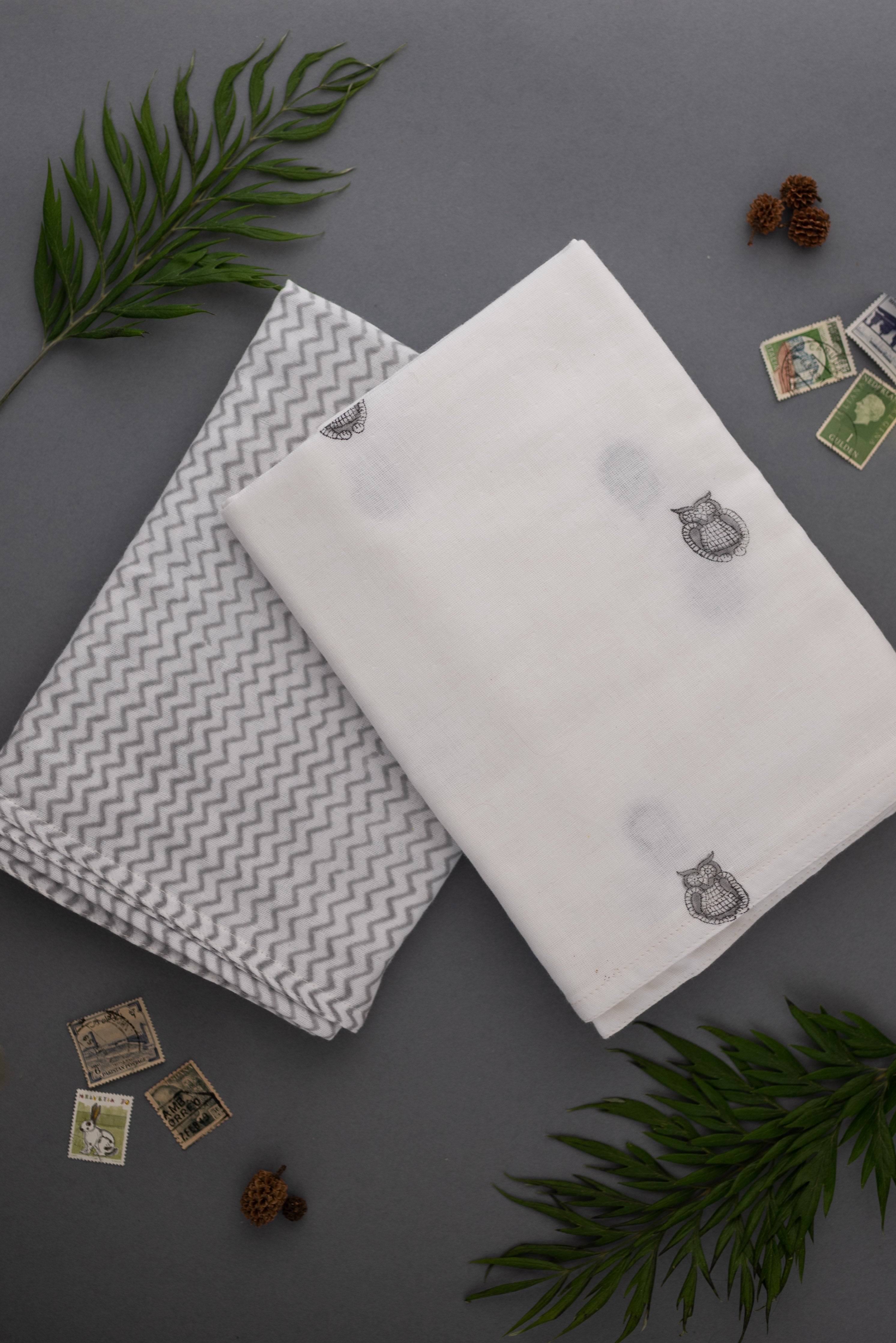 Owl Muslin Swaddle Set
