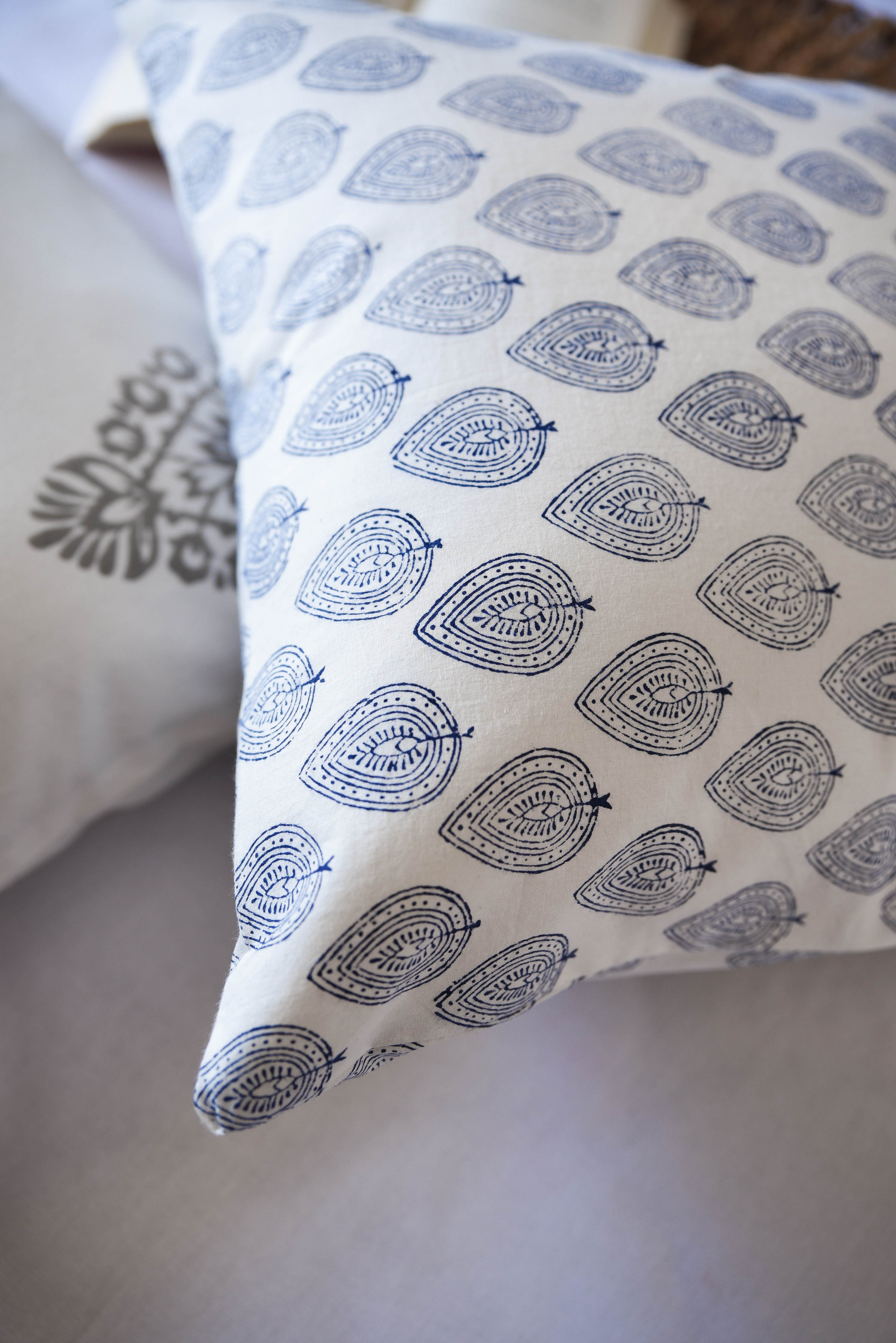 Tecca Block Printed Cushion Cover - Set of 2