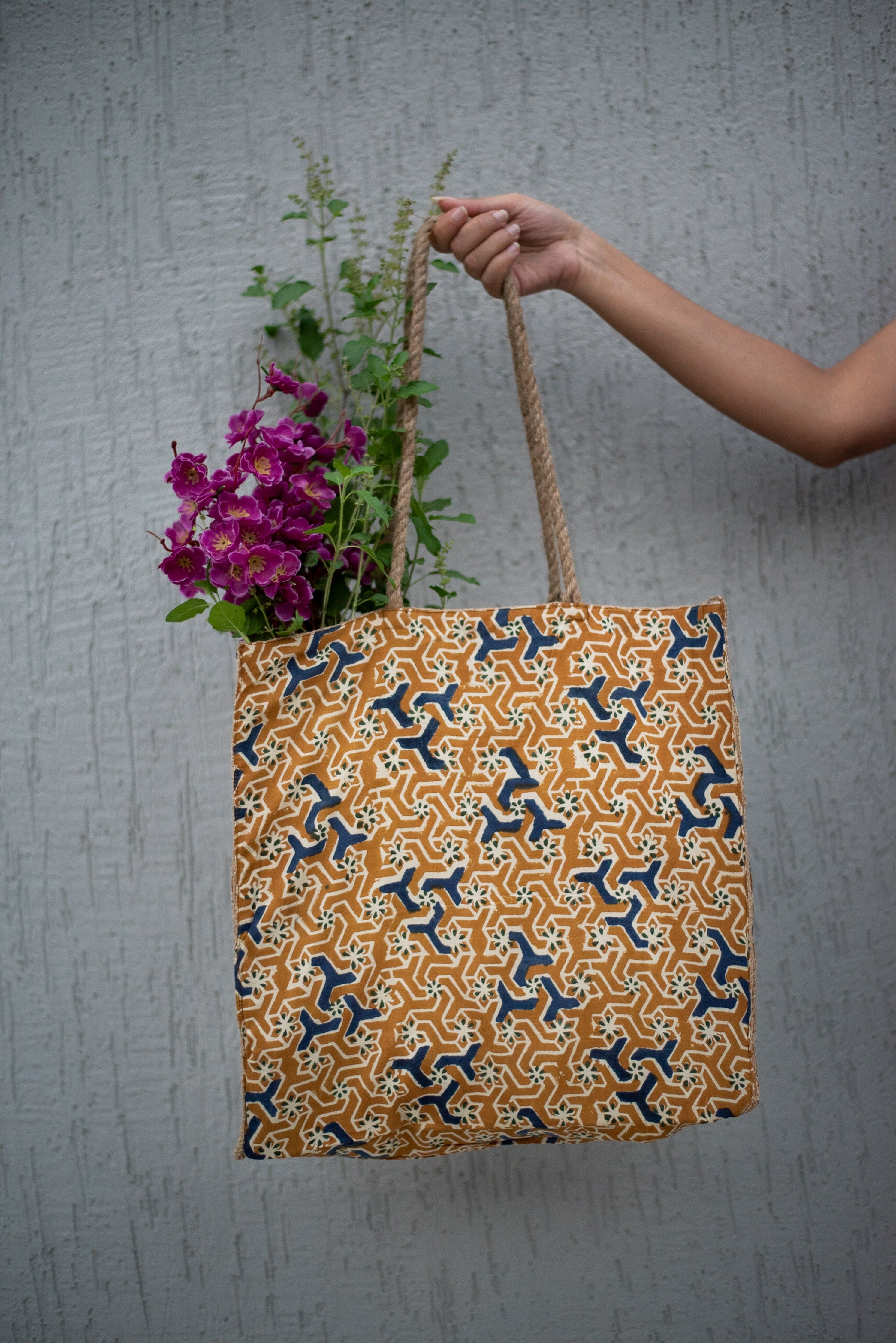 Waste free Burlap Tote Bag