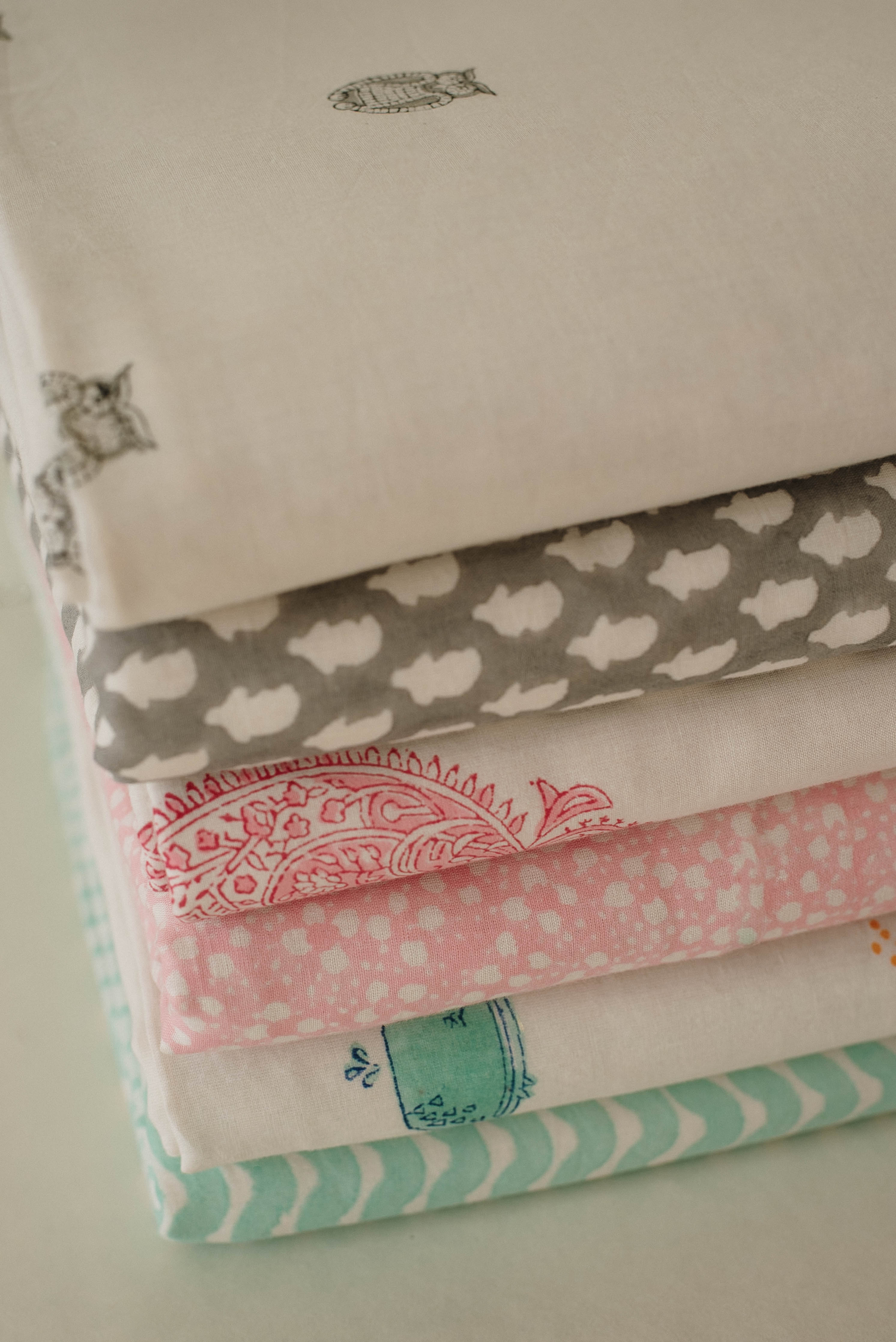 Owl Block Printed Baby Dohar