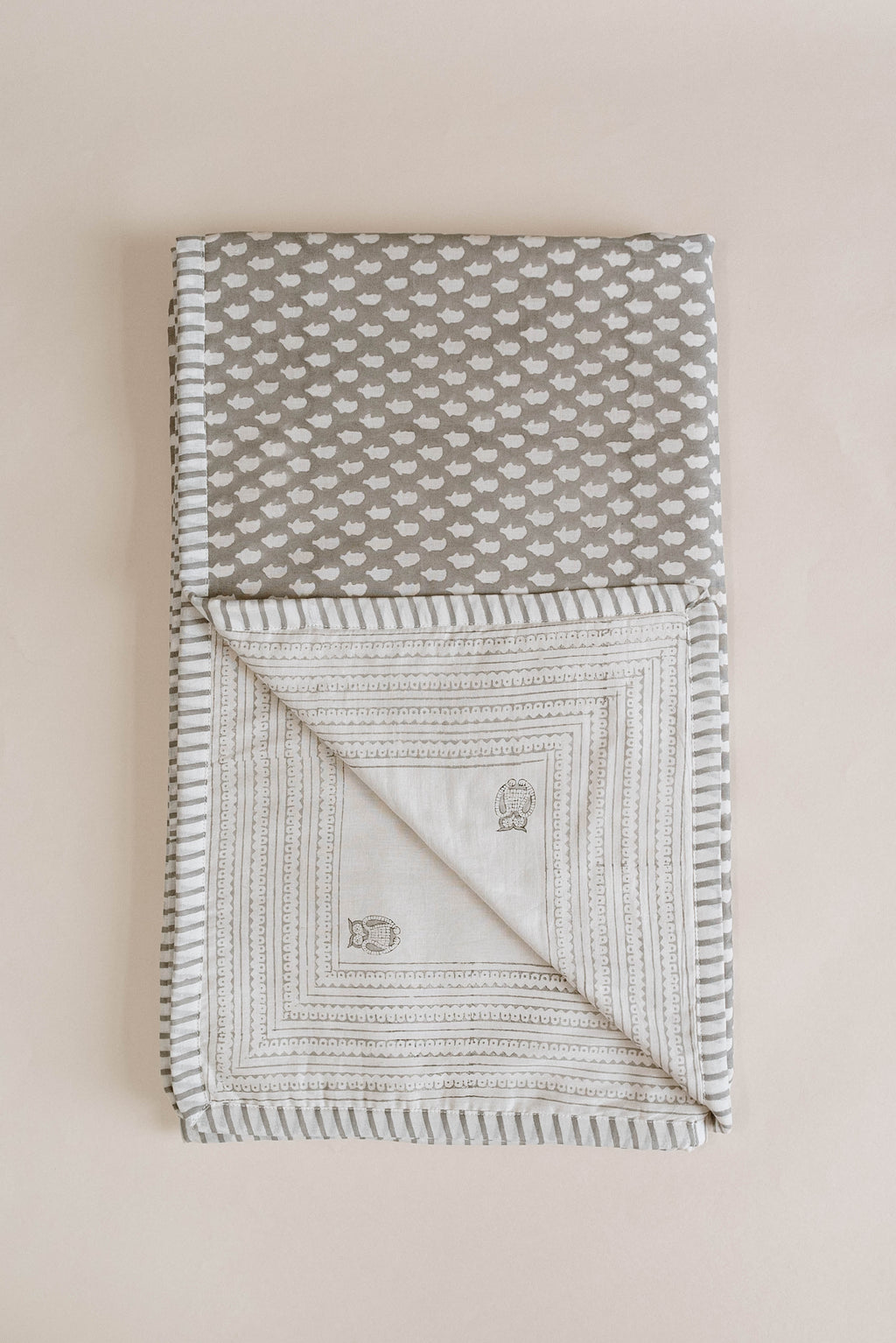 Owl Block Printed Dohar - Baby & Kids