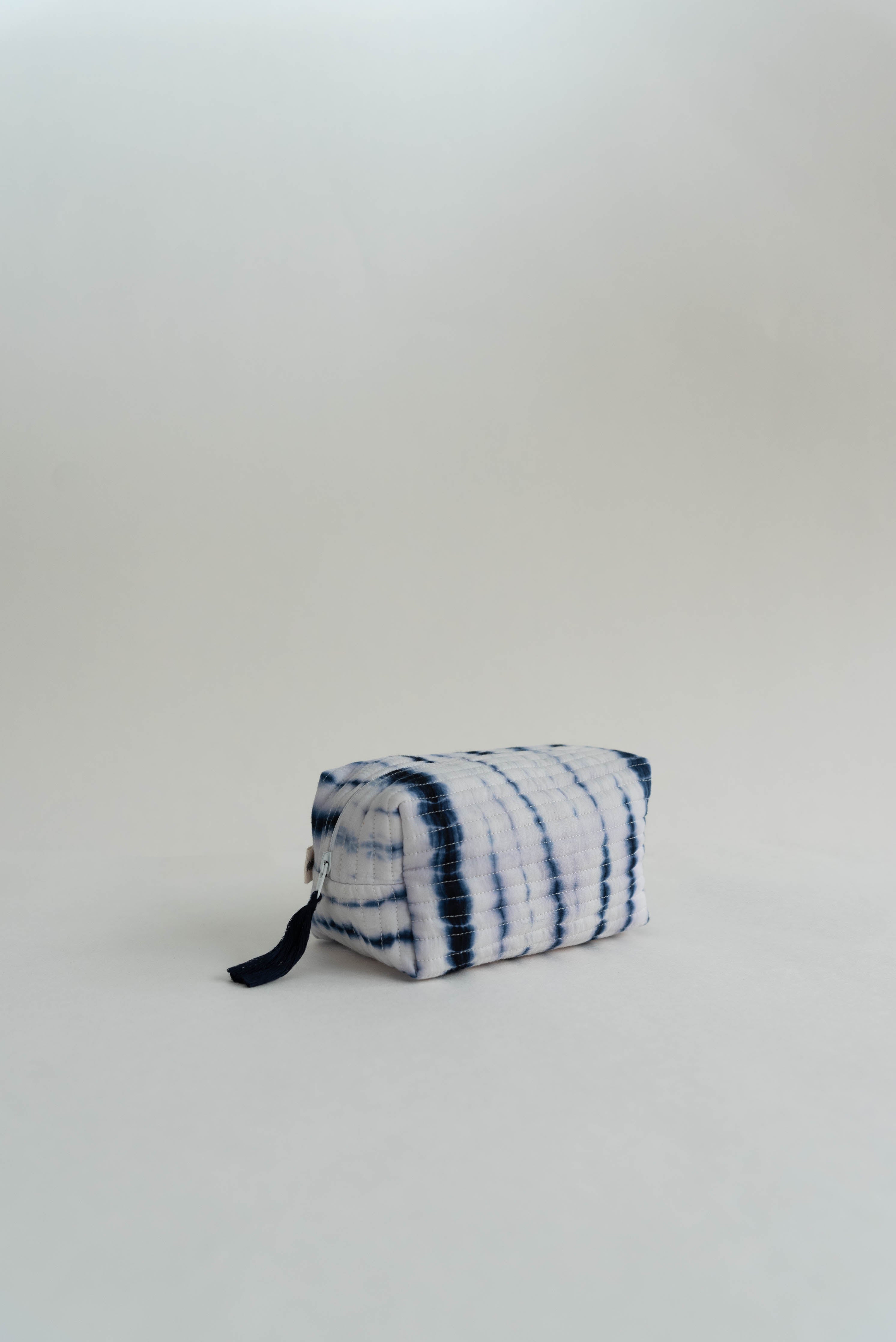 Shibori Quilted Pouch - Green