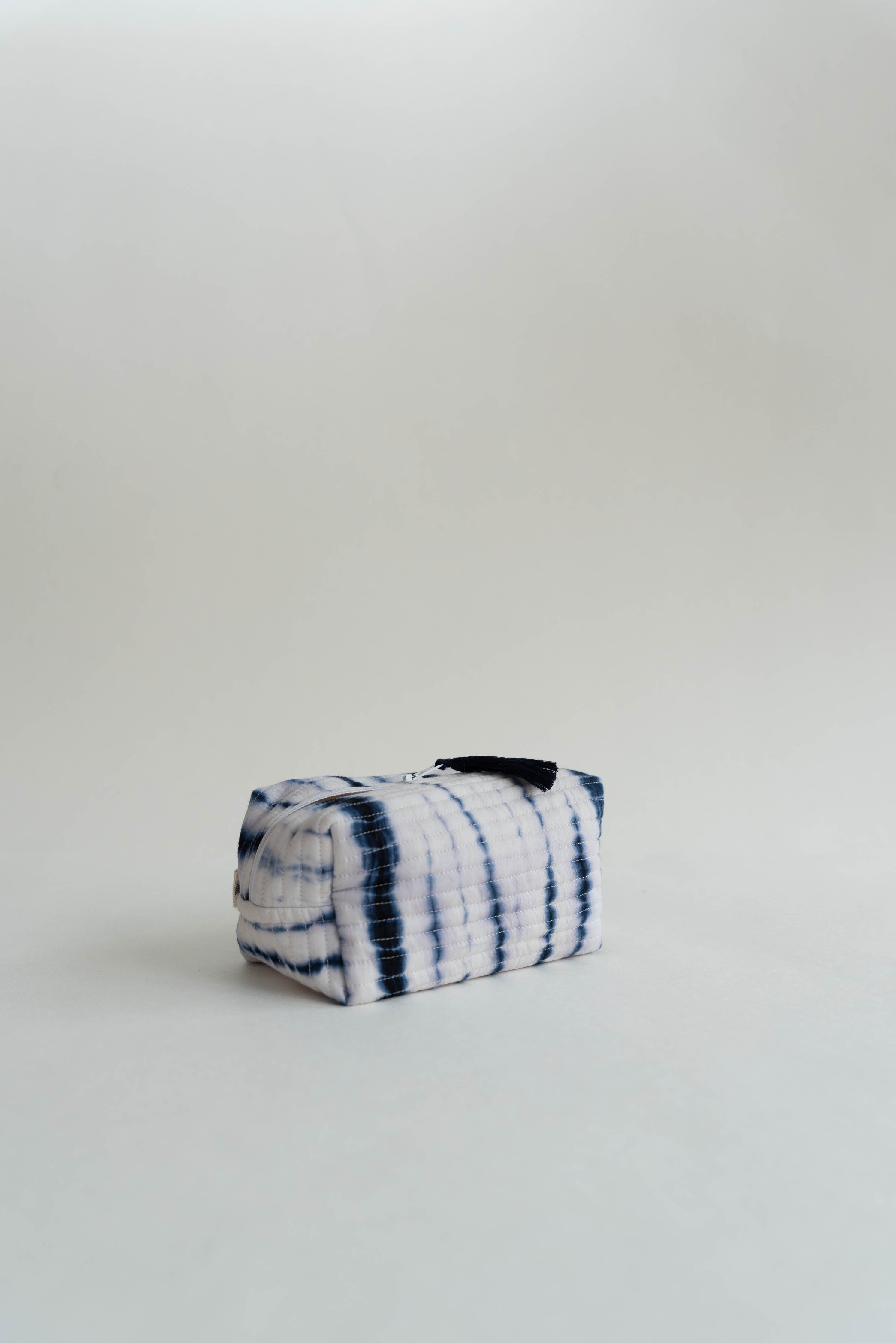 Shibori Quilted Pouches - Set of 2 - Green & Indigo