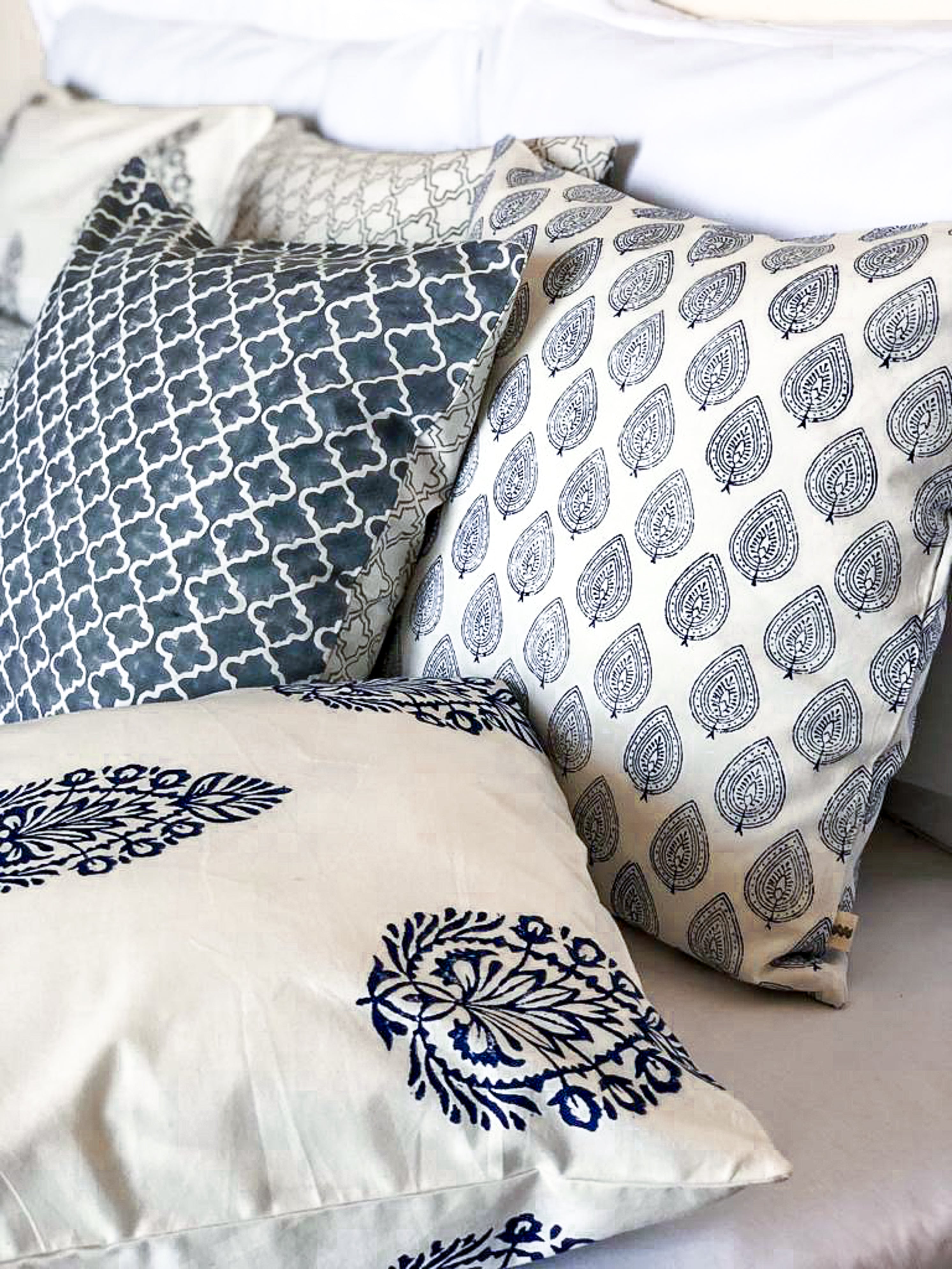 Aboli Block Printed Cushion Cover