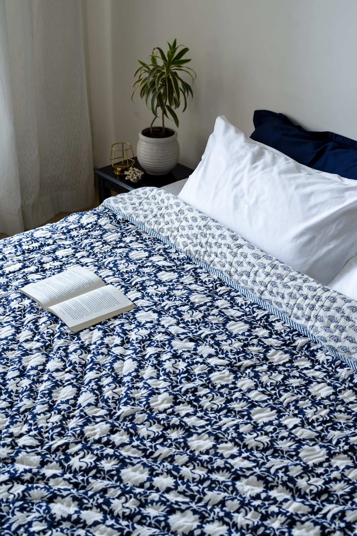 Bouti Block Printed Quilt | Hand-Quilted | Raamae