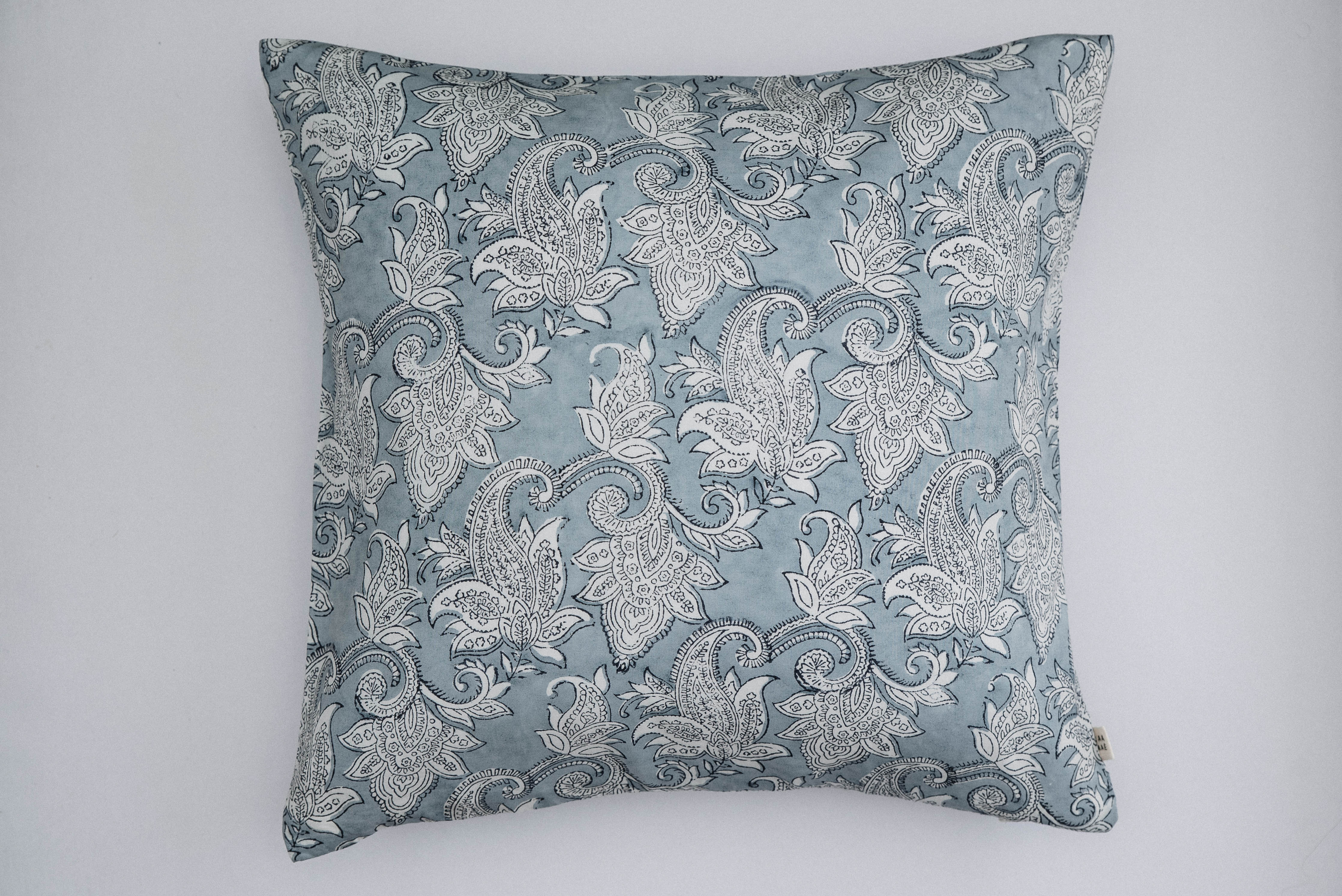 Mogra Block Printed Cushion Cover
