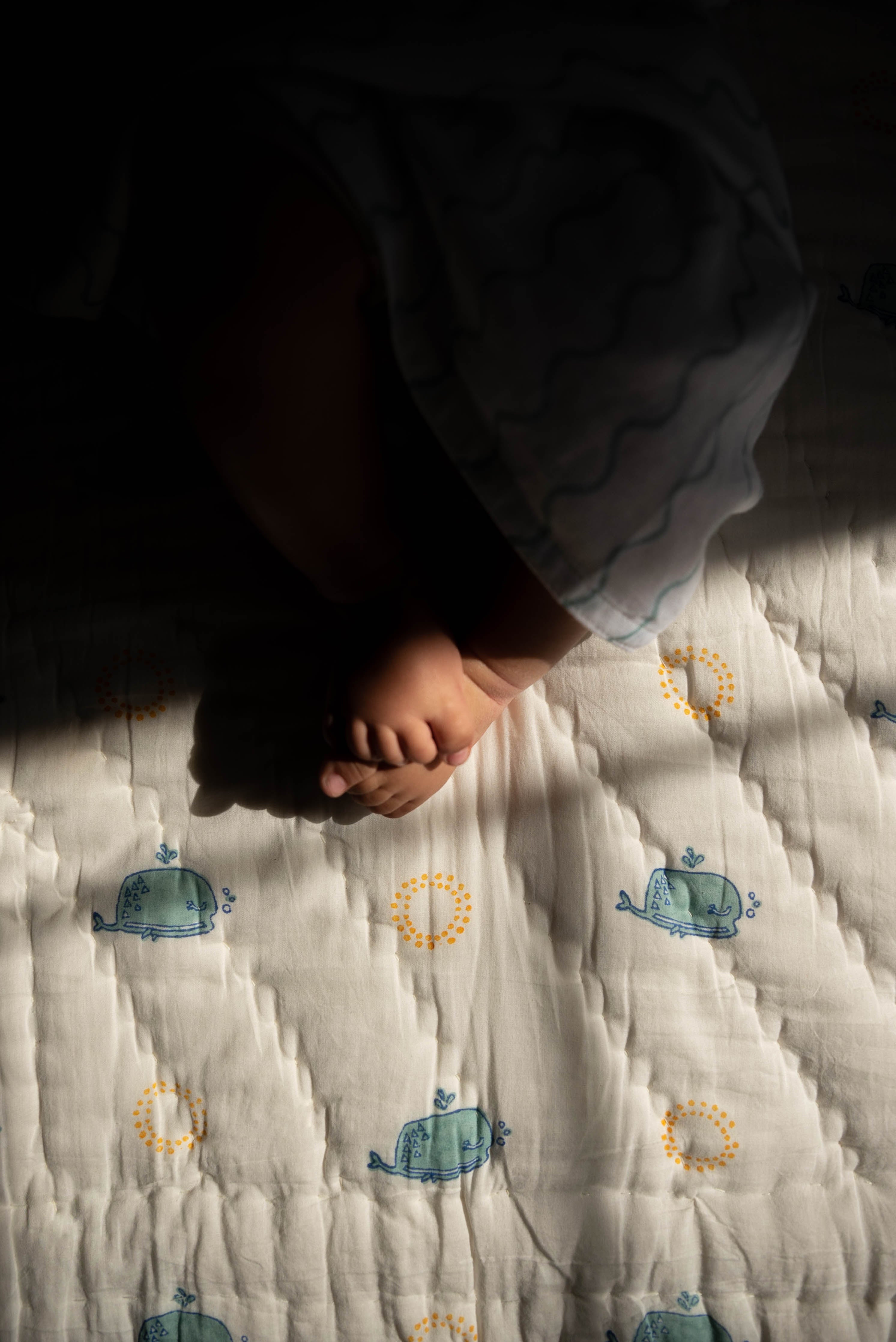 Moana Block Printed Baby Quilt - 04